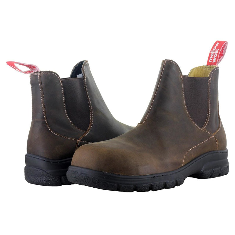 Mellow Walk Women's Maddy Slip-On EH Composite Toe Boots, 446128BRN, Brown