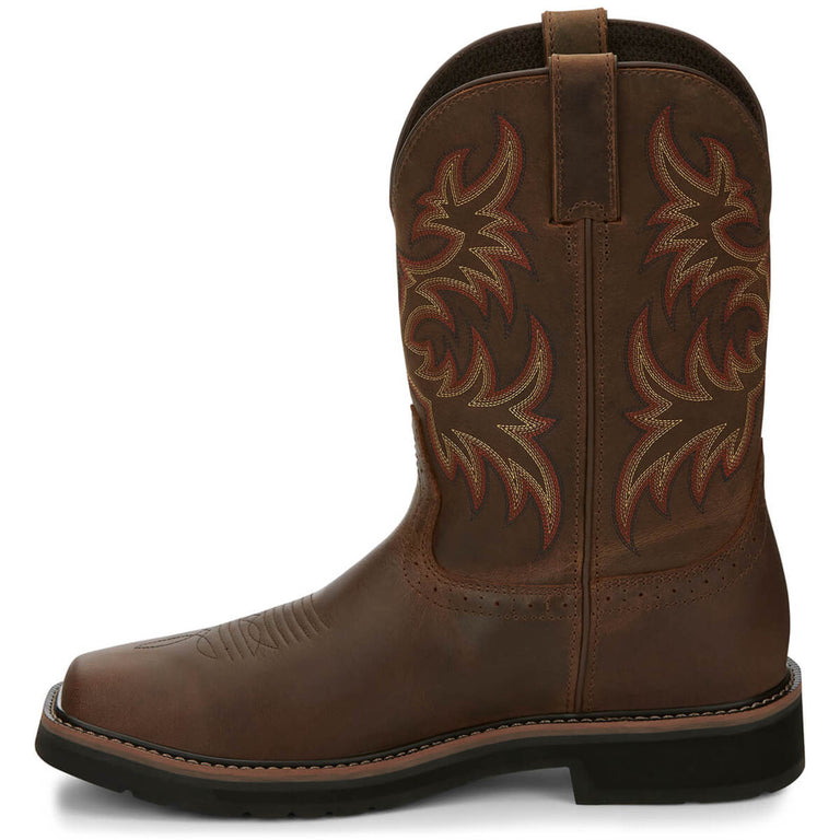 Justin Men's Driller 11" Waterproof EH Steel Toe Boots, SE4690, Brown