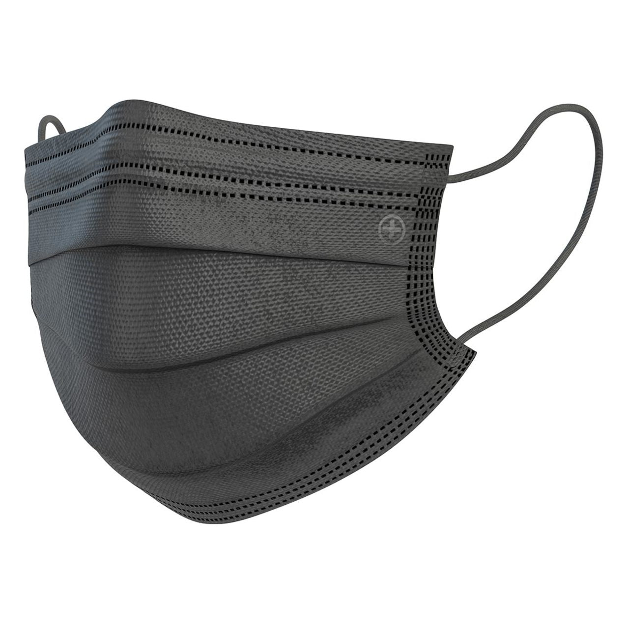 Altor Safety Surgical Mask 62222B, 4-Ply ASTM Level 2, USA Made, Black, Box of 50