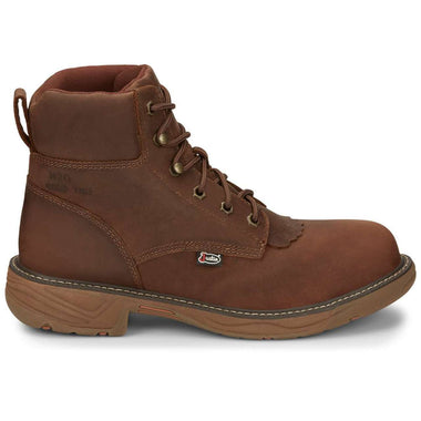 Justin Men's Rush 6" Waterproof EH Nano Composite Toe Boots, SE466, Brown