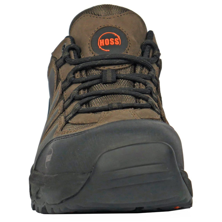 Hoss Men's Eric Lo Aluminum Toe Shoes, 50238, Brown