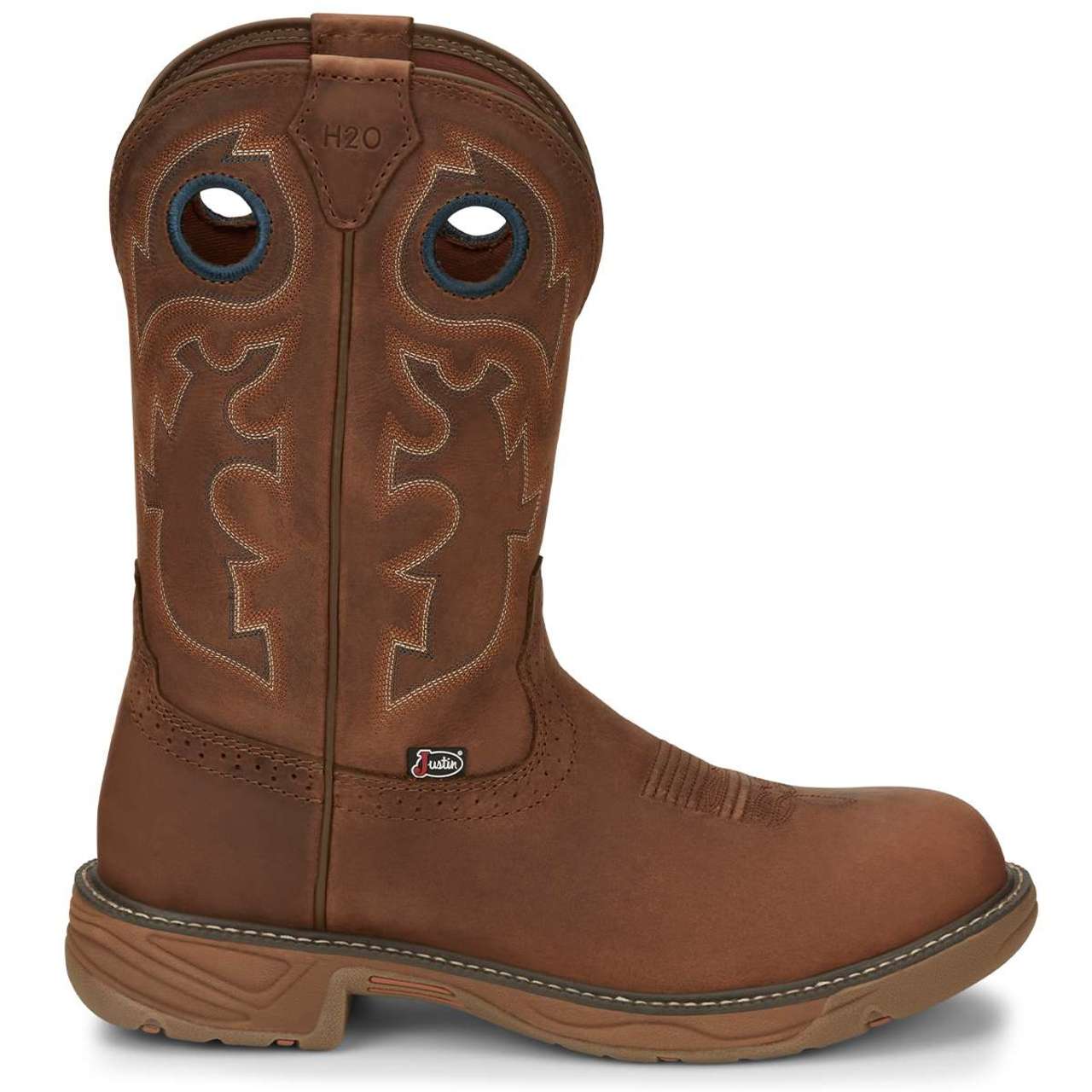 Justin Men's Rush 11" Waterproof EH Soft Toe Boots, SE4332, Brown