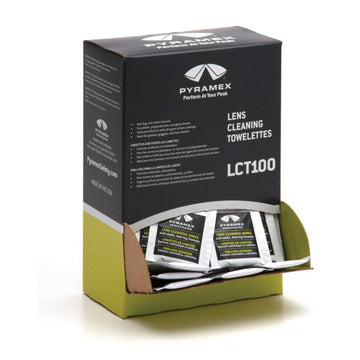 Pyramex LCT100 Lens Cleaning Wipes, Box of 100