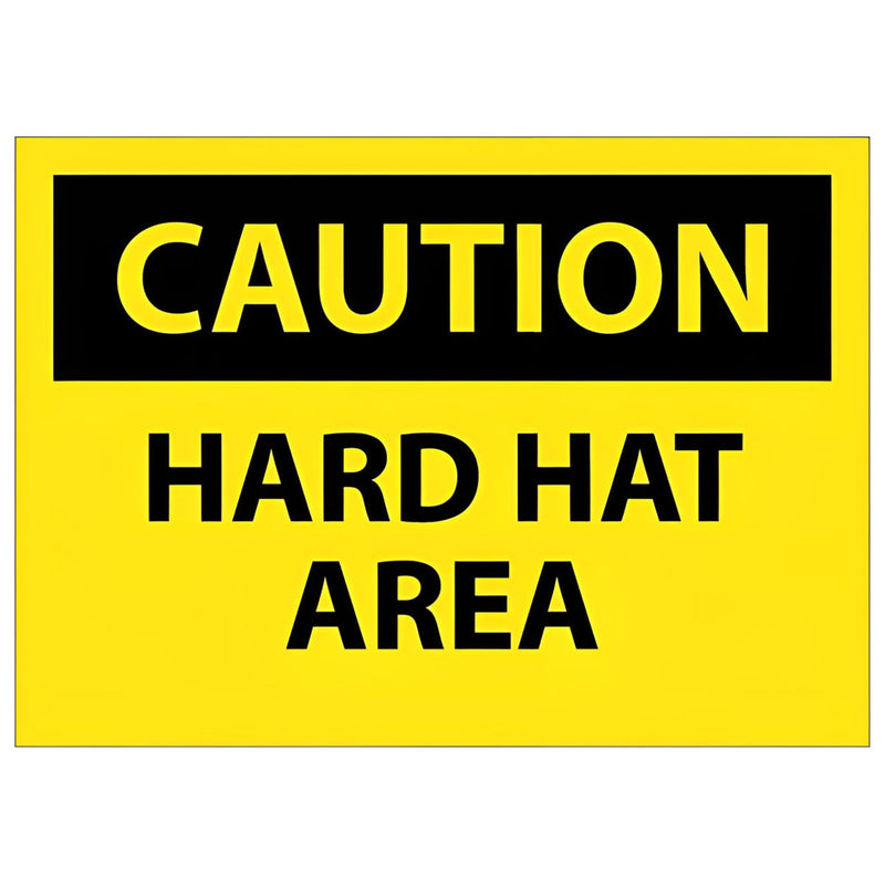 Hard Hat Area 10x14 Sign