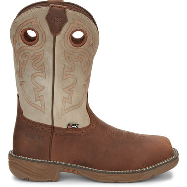 Justin Men's Rush 11" Waterproof EH Composite Toe Boots, WK4338, Tan