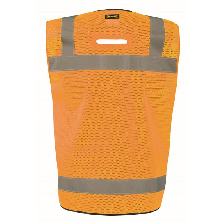 OccuNomix Type R Class 2 Hi-Vis Black Bottom Surveyor Safety Vest, LUX-LTGCSBK