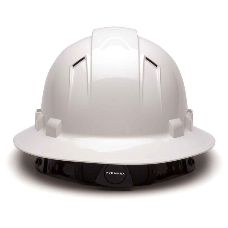 Custom Pyramex Ridgeline Vented Full Brim Hard Hat, 4-Point Ratchet Suspension