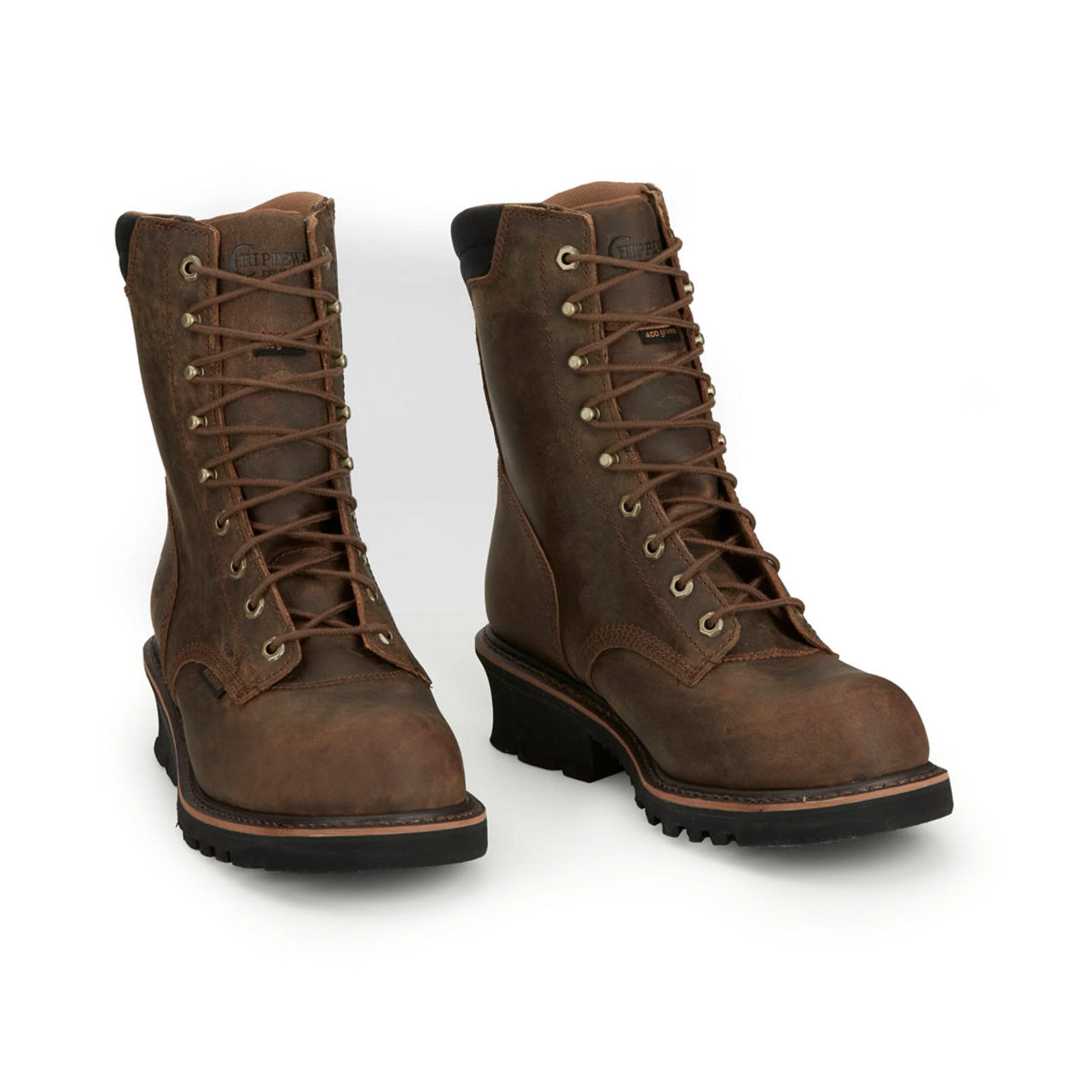 Chippewa Men's Valdor 8" Logger EH Waterproof Insulated Composite Toe Boots, 73238, Brown