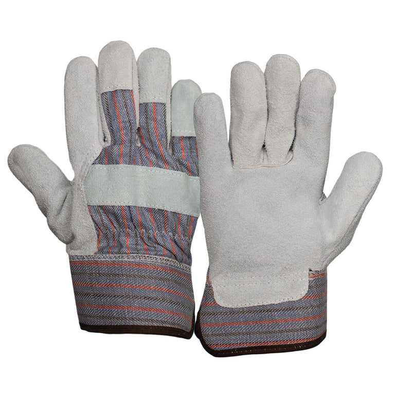 Pyramex Safety GL1001W Split Cowhide Leather Palm Gloves, Gray