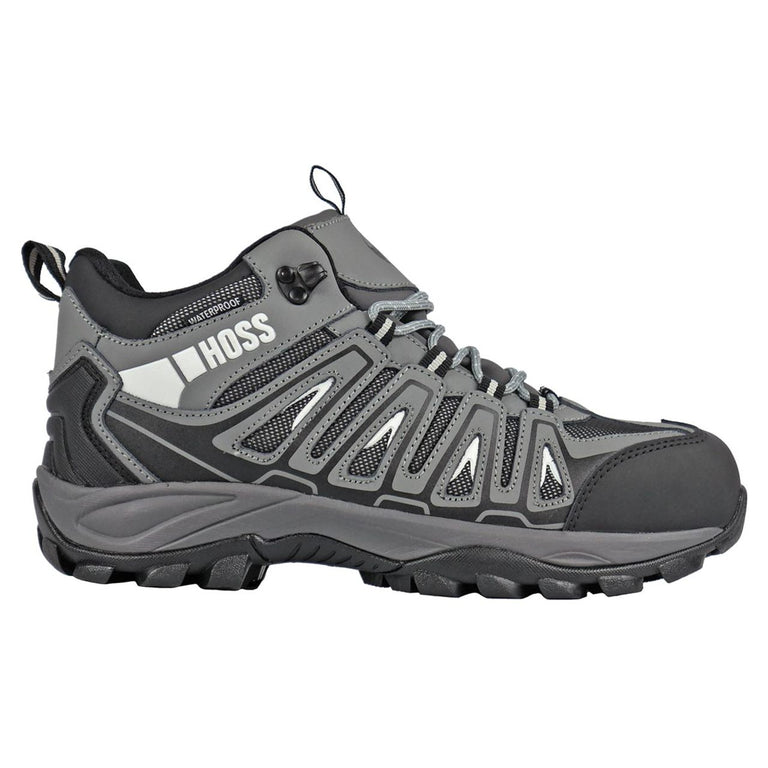 Hoss Men's Trail Composite Toe Hikers, 53023, Gray