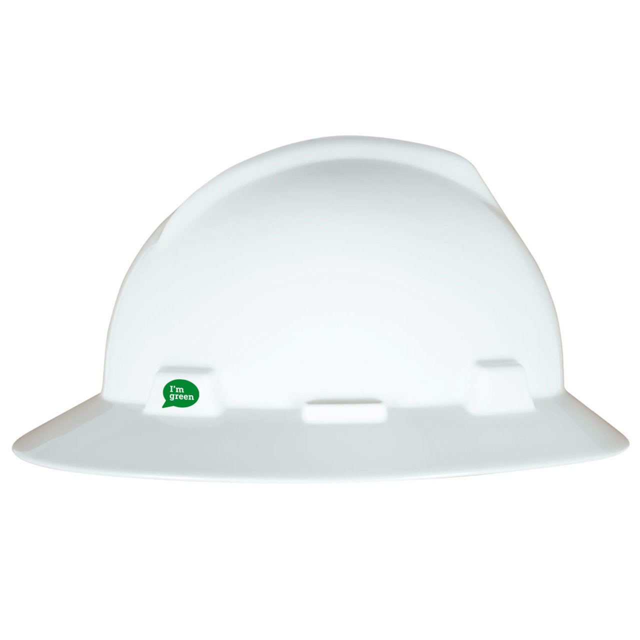 MSA V-Gard Green Full Brim Hard Hat