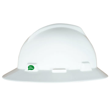 MSA V-Gard Green Full Brim Hard Hat