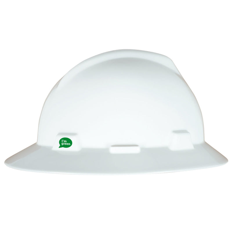 MSA V-Gard Green Full Brim Hard Hat