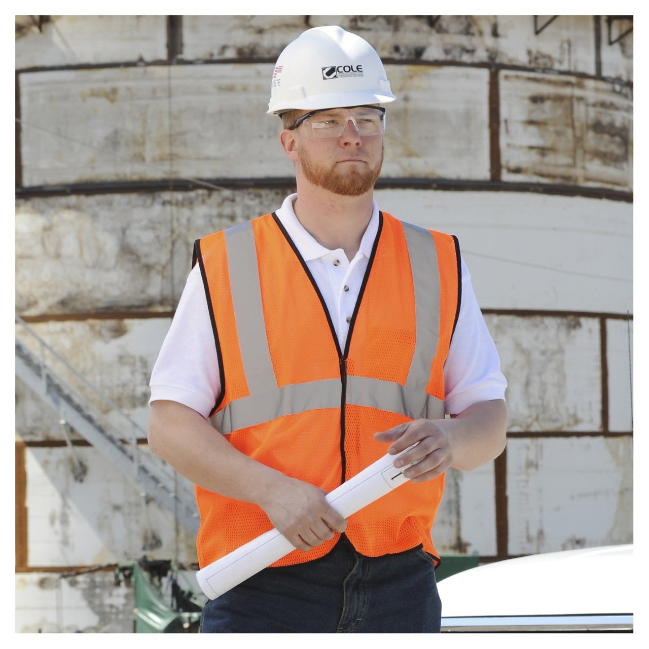 OccuNomix Type R Class 2 Hi-Vis Economy Mesh Safety Vest, ECO-GC