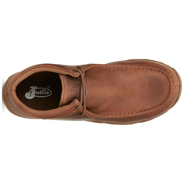 Justin Men's Cappie 4" EH Alloy Toe Shoes, SE242, Tan