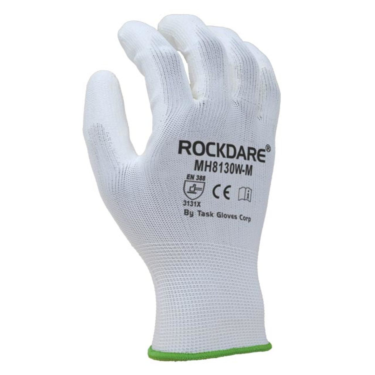 TASK 13G Polyurethane Coated Gloves, MH8130W, White