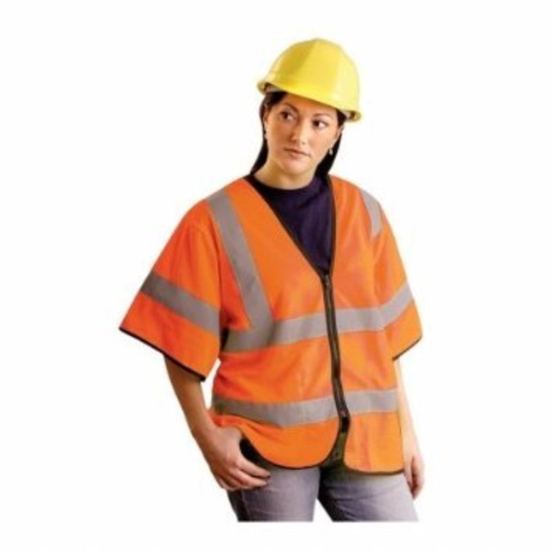 OccuNomix Type R Class 3 High-Vis Zipper Mesh Safety Vest - LUX-HSGCZ