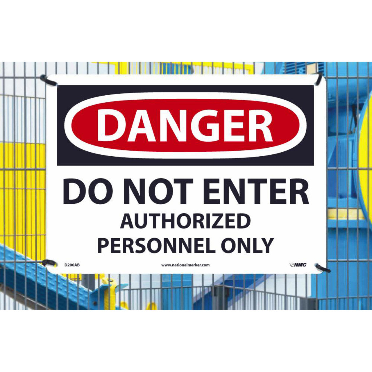 Danger Do Not Enter Authorized Personnel Only, 10x14 .040 Aluminum Sign