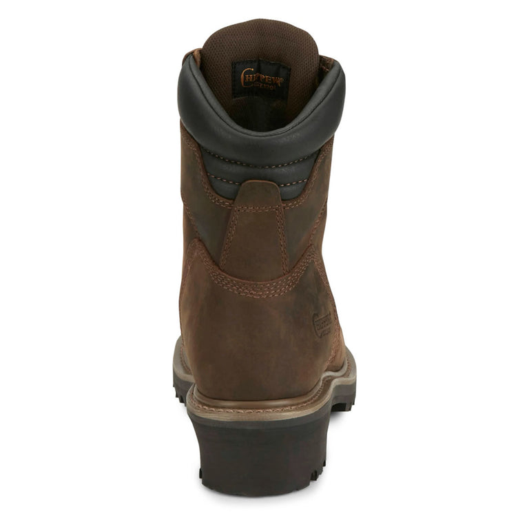 Chippewa Men's Hador 8" Logger EH Steel Toe Boots, 55026, Brown