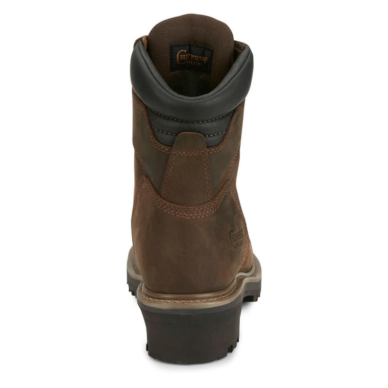 Chippewa Men's Hador 8" Logger EH Steel Toe Boots, 55026, Brown