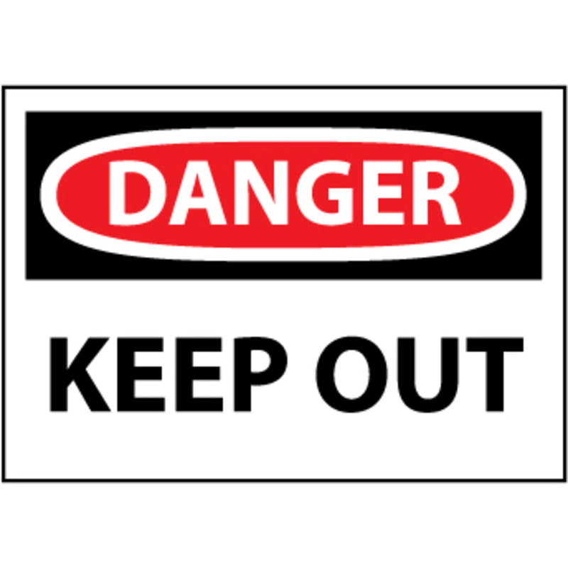 Danger Keep Out, 10x14 .040 Aluminum Sign