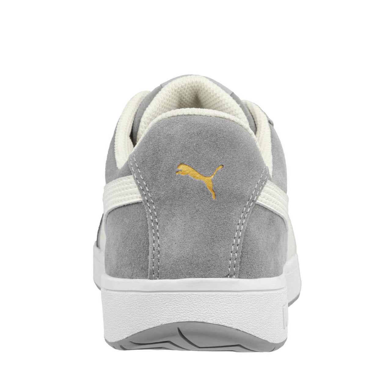 Puma Safety Women's Icon Suede Low SD Composite Toe Shoes, 640125, Gray/White