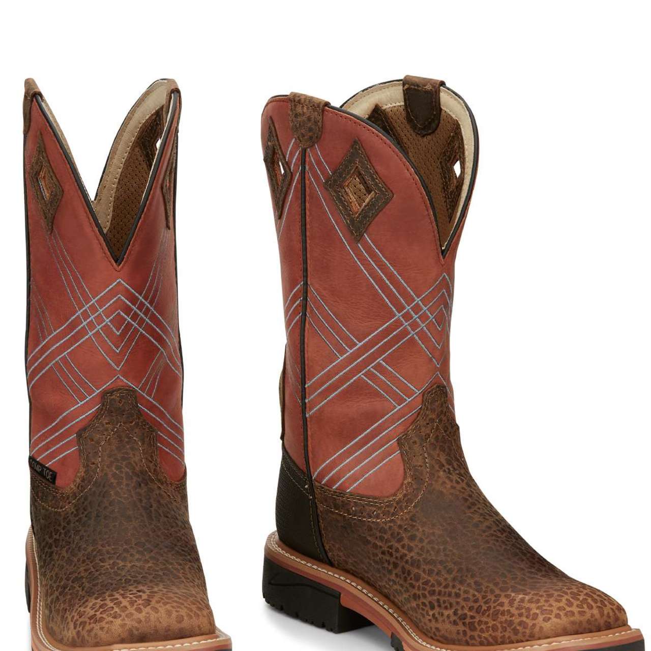 Justin Men's Dalhart 12" Waterproof EH Nano Composite Toe Boots, SE4218, Brown