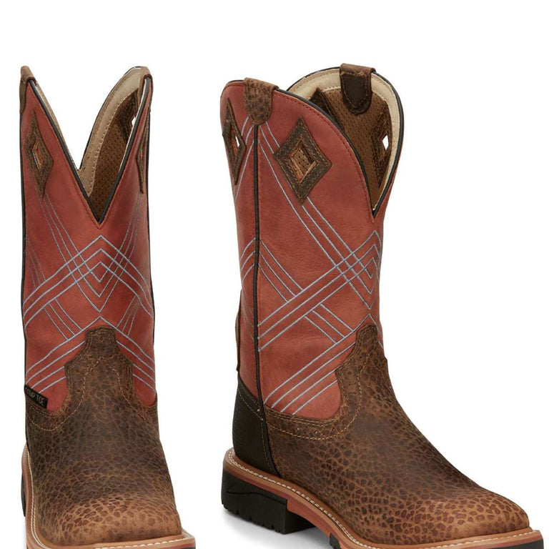 Justin Men's Dalhart 12" Waterproof EH Nano Composite Toe Boots, SE4218, Brown