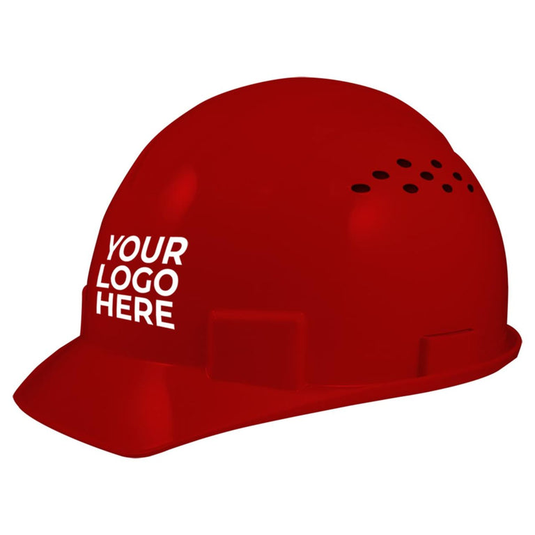 Custom General Electric Vented Cap Style Hard Hat 4-Point Ratchet Suspension, GH326