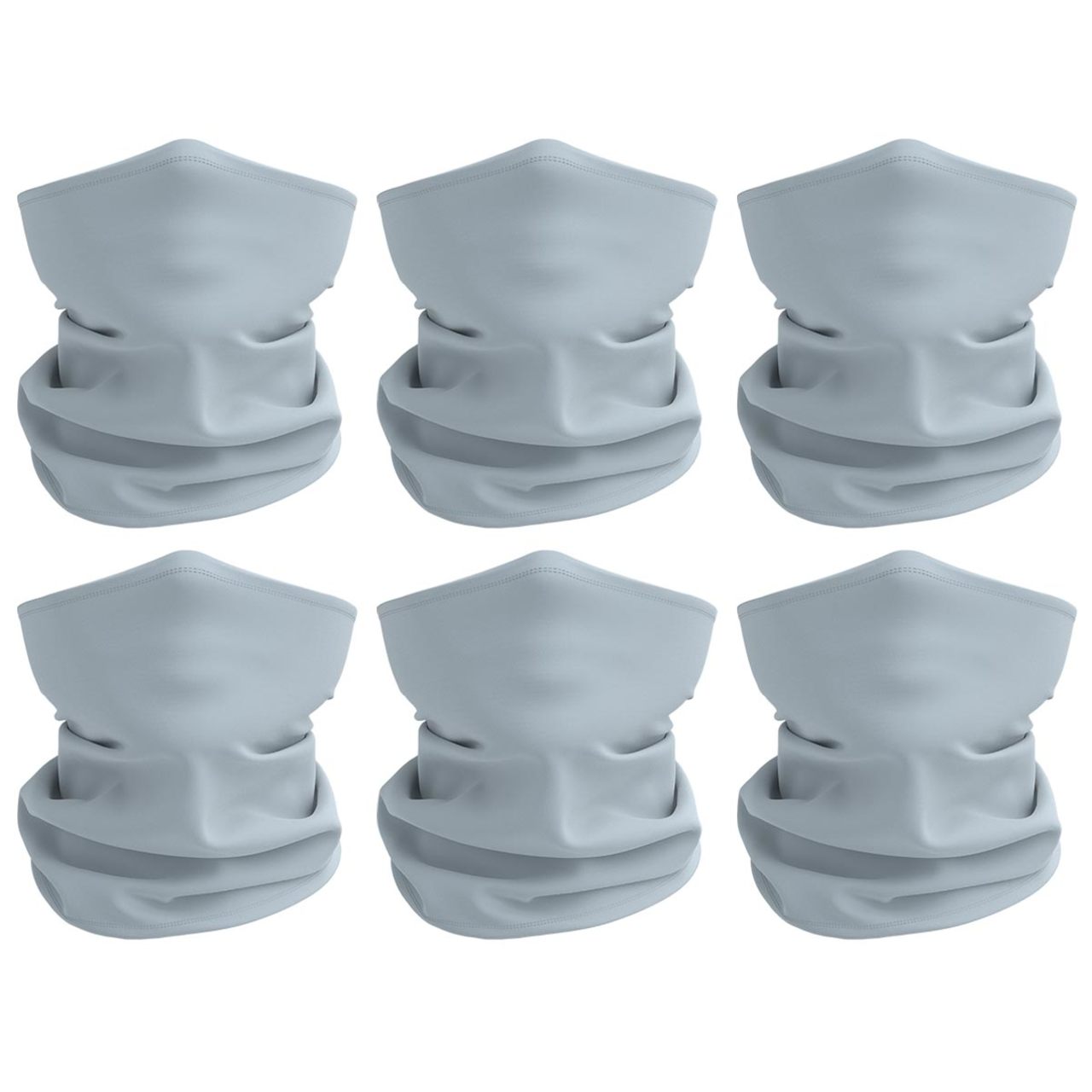 12 Pack - Rugged Blue Light Gray Multipurpose Neck Gaiter Bandana Face Mask Sunscreen Face Cover