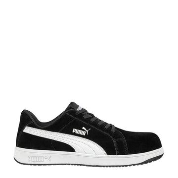 Puma Safety Women's Icon Suede Low EH Composite Toe Shoes, 640115, Black/White