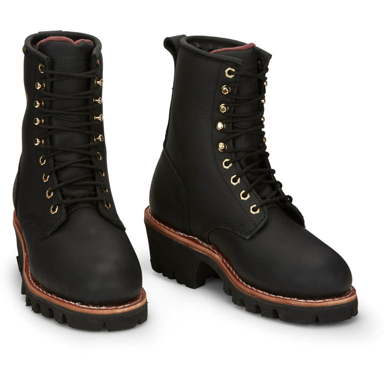 Chippewa L73050 Tinsley 8" Women's Waterproof EH Steel Toe Boots, Black Oiled