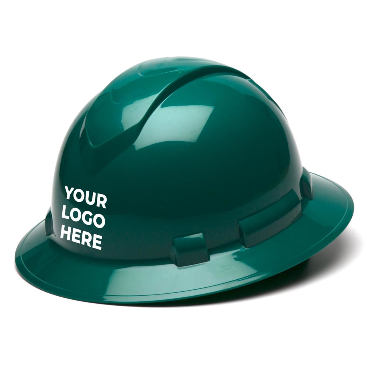 Custom Pyramex Ridgeline Full Brim Hard Hat, 6-Point Ratchet Suspension