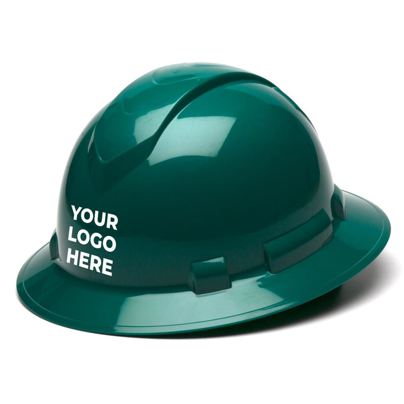 Custom Pyramex Ridgeline Full Brim Hard Hat, 6-Point Ratchet Suspension