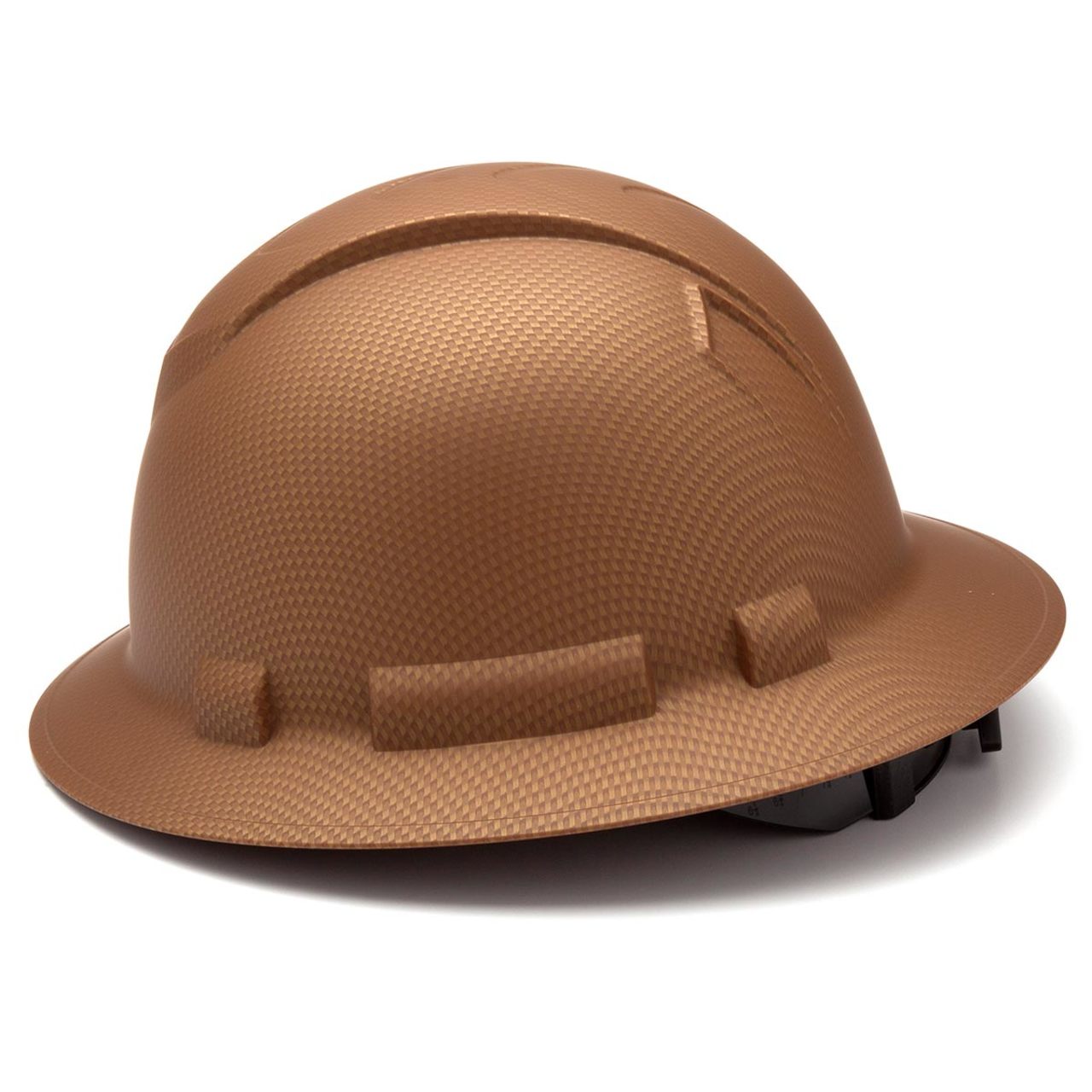 Custom Pyramex Ridgeline HD Full Brim Hard Hat, 4-Point Ratchet Suspension
