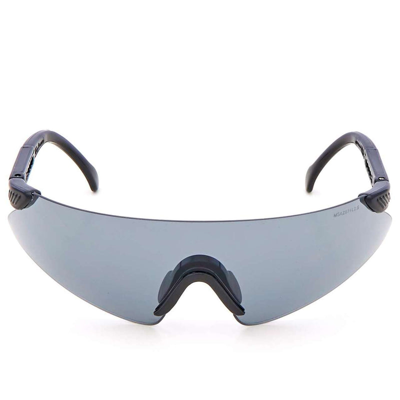 MSA Luxor Safety Glasses, Gray Lens, Black Frame - 697517