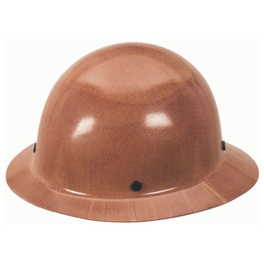 Custom MSA Skullgard Full Brim Hard Hat, Fas-Trac III Ratchet Suspension, Natural, 16 Pack