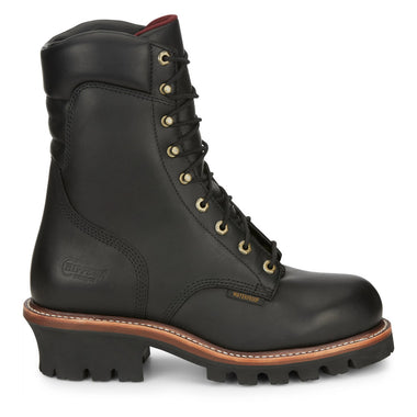 Chippewa Men's Super Dna 9" Logger Waterproof Insulated EH Steel Toe Boots, 59410, Black