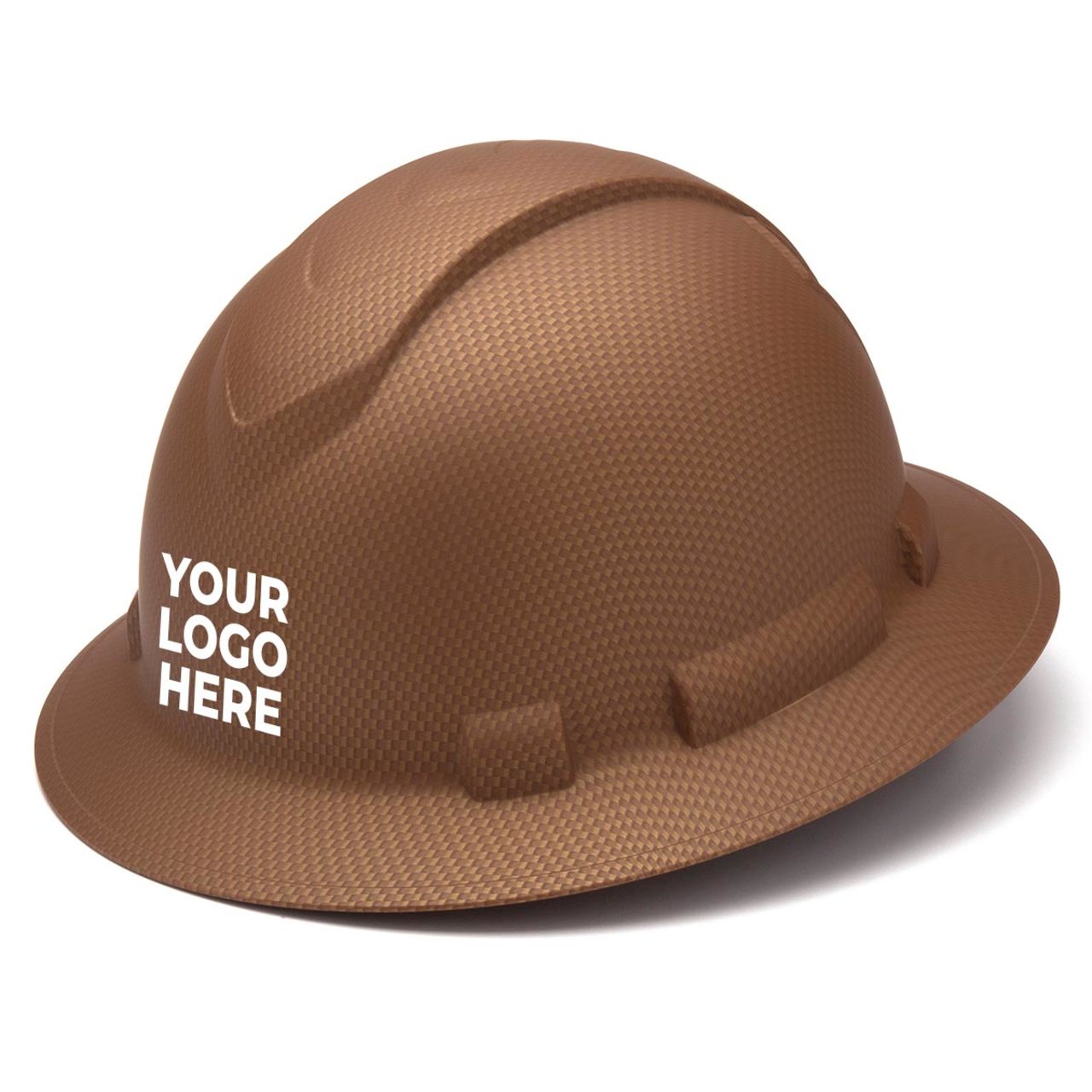 Custom Pyramex Ridgeline HD Full Brim Hard Hat, 4-Point Ratchet Suspension