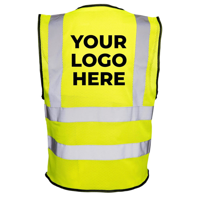 Custom Rugged Blue Type R Class 2 Hi-Vis Double Stripe Mesh Safety Vest