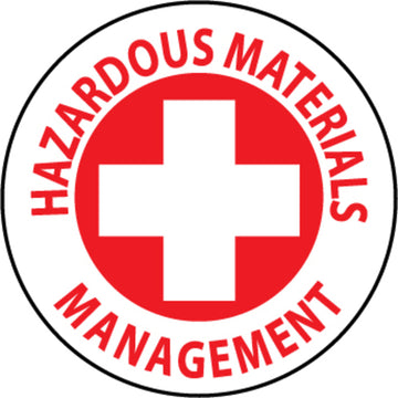 Hazardous Materials Management 2" Vinyl Hard Hat Emblem - 25 Pack