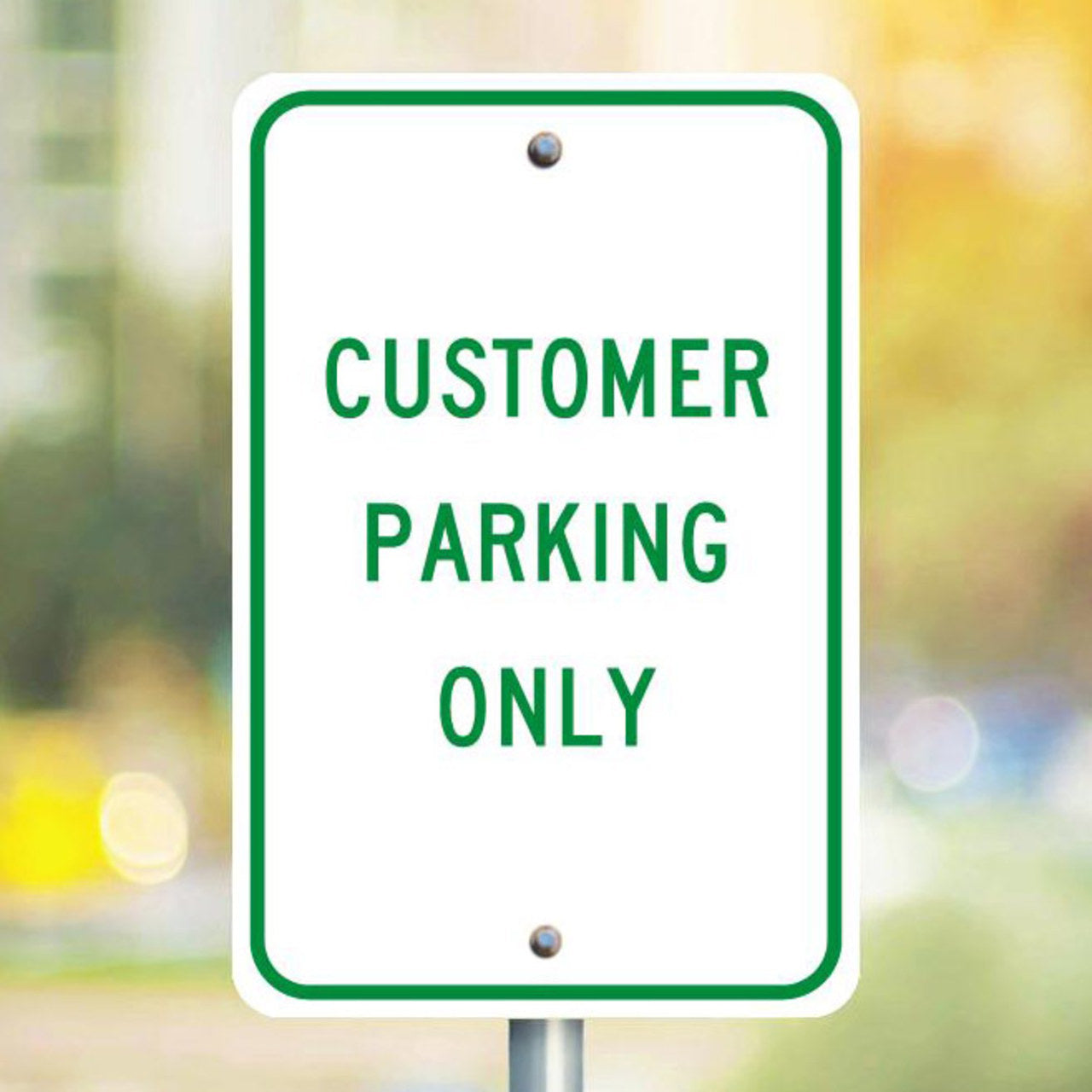 Customer Parking Only, 18x12 Aluminum Sign