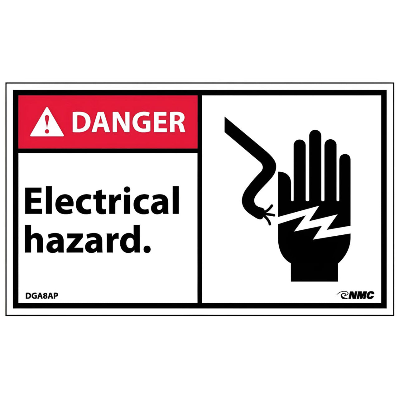Danger Electrical Hazard Graphic 3x5 Pressure Sensitive Vinyl Label 5 Per Package