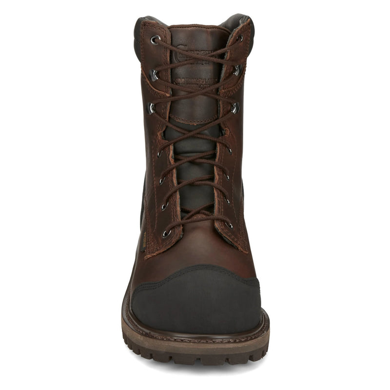 Chippewa Men's Aldarion 8" Logger Waterproof Insulated EH Composite Toe Boots, 55053, Brown