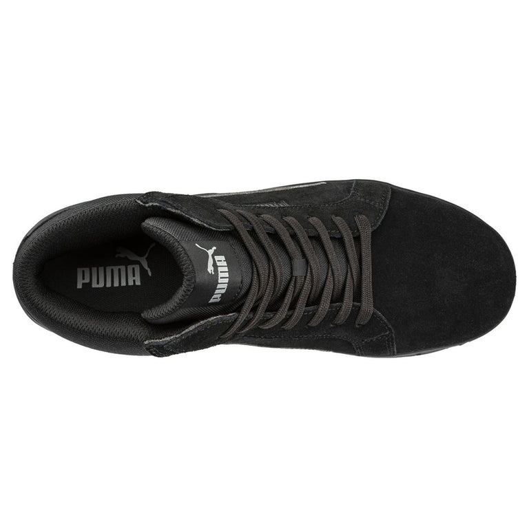 Puma Safety Women's Iconic Mid EH Composite Toe Shoes, 630315, Black