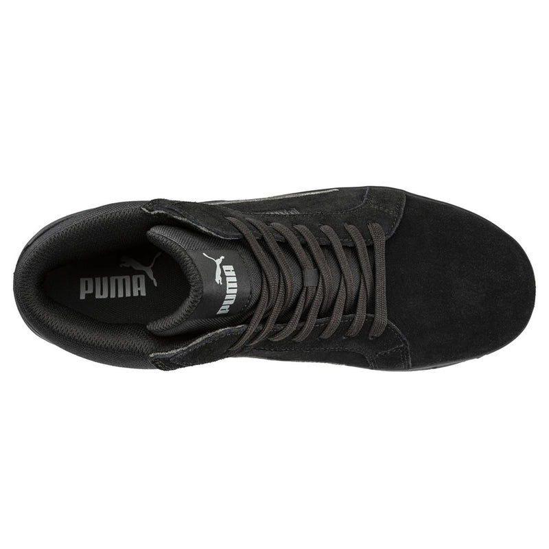 Puma Safety Women's Iconic Mid EH Composite Toe Shoes, 630315, Black