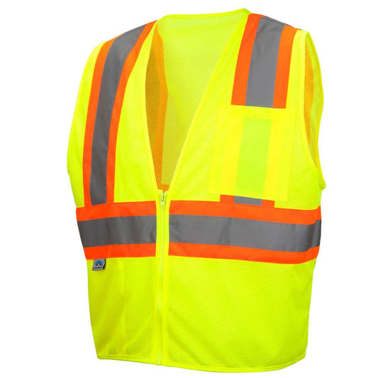 Pyramex RVZ22SE Type R Class 2 Non FR Self Extinguishing Hi-Vis Safety Vest
