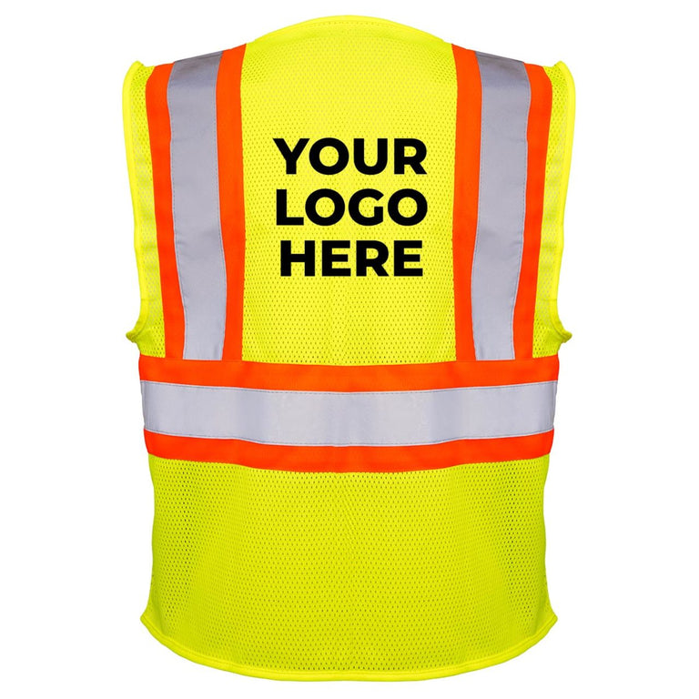 Custom Rugged Blue Type R Class 2 Hi-Vis Two-Tone Mesh Safety Vest