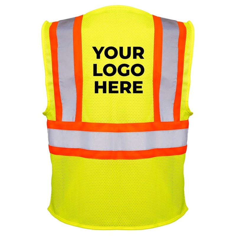 Custom Rugged Blue Type R Class 2 Hi-Vis Two-Tone Mesh Safety Vest