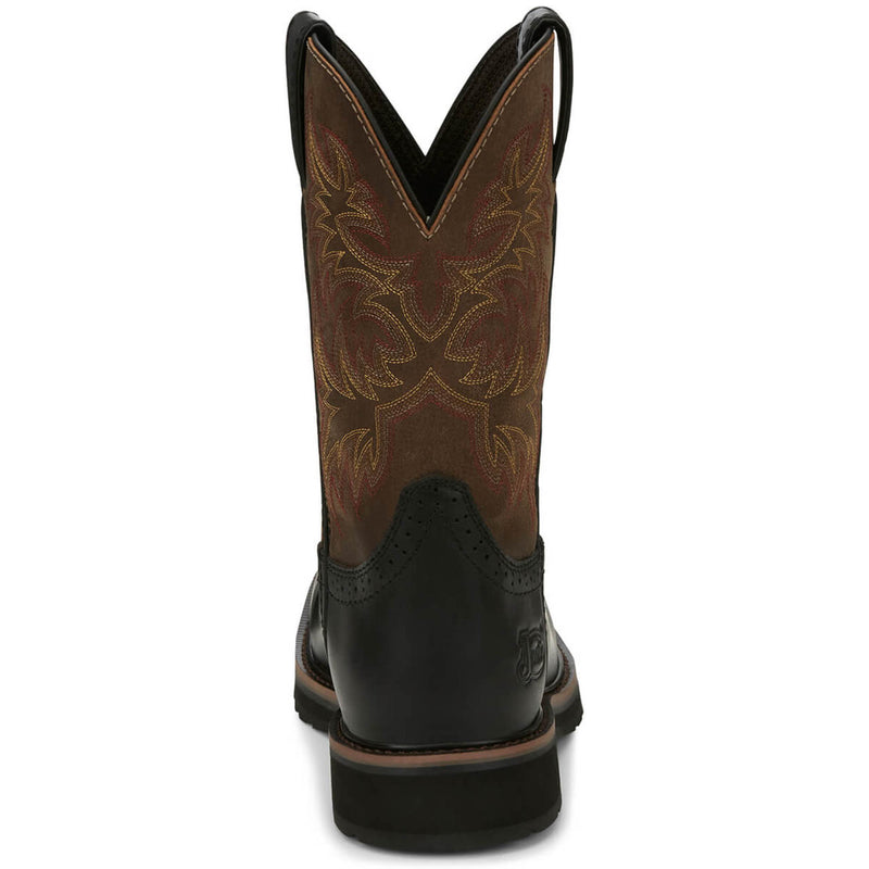 Justin Men's Driller 11" Black EH Composite Toe Boots, SE4818, Black
